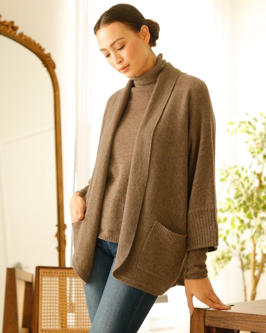 Cashmere Maggie Elliptical Cardi