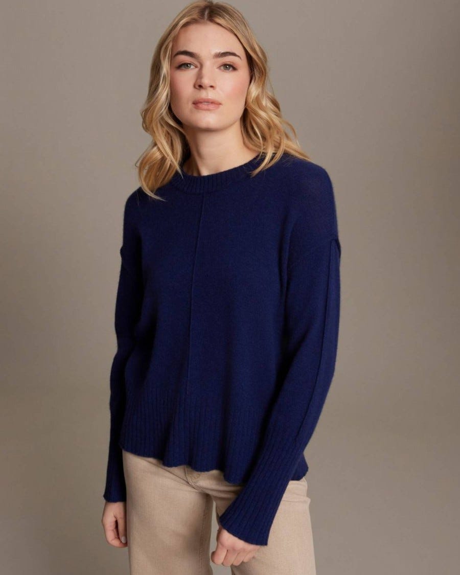 100% Cashmere Bungalow Boxy Crew