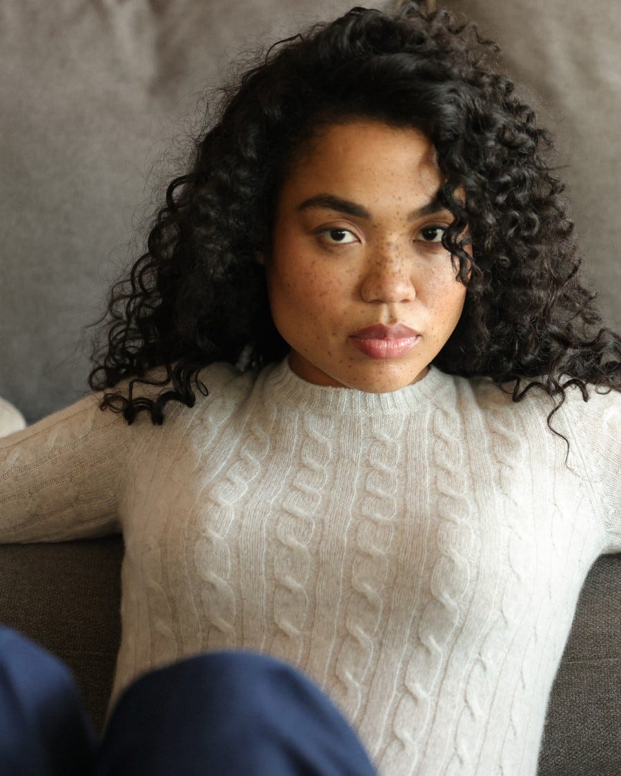 Cashmere Breezy Cable Pullover