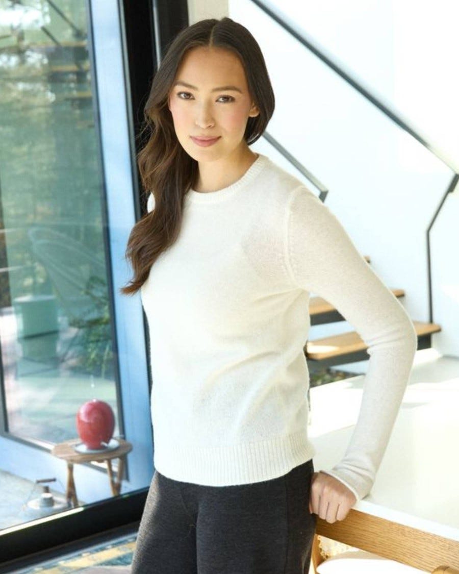 100% Cashmere Chloe Shrunken Crew Neck