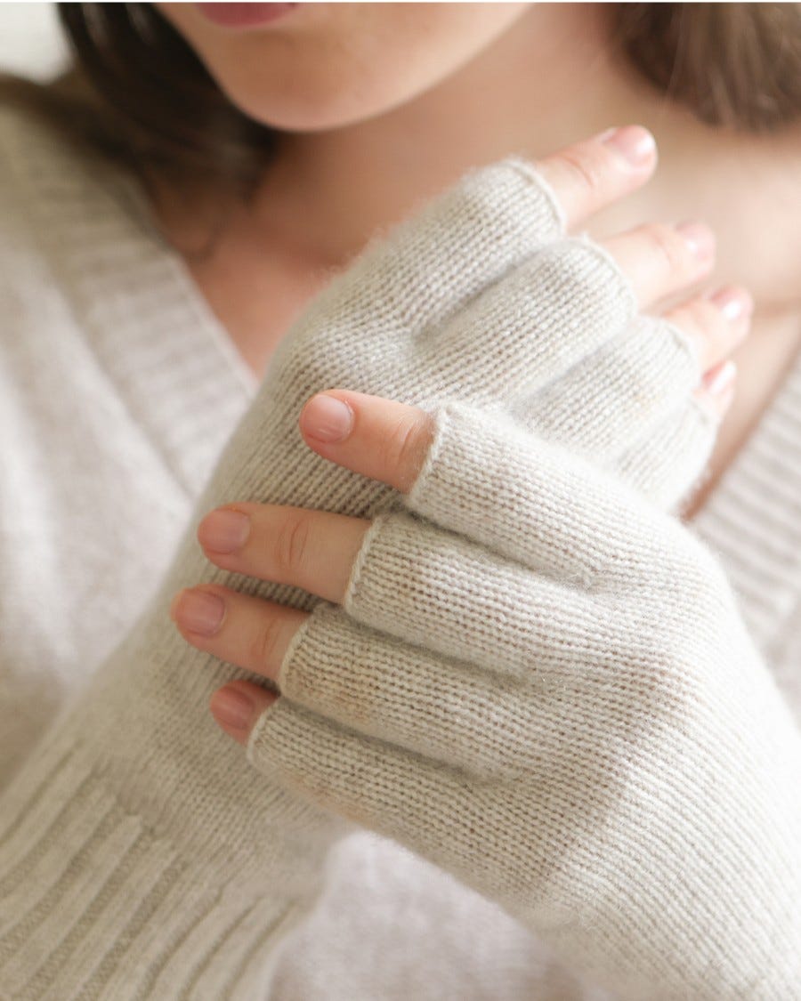 Image of Cashmere Essential Fingerless Glove 