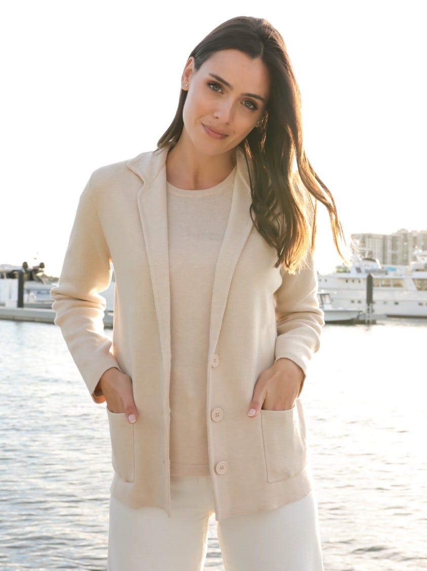 Cotton Cashmere Blake Notch Blazer