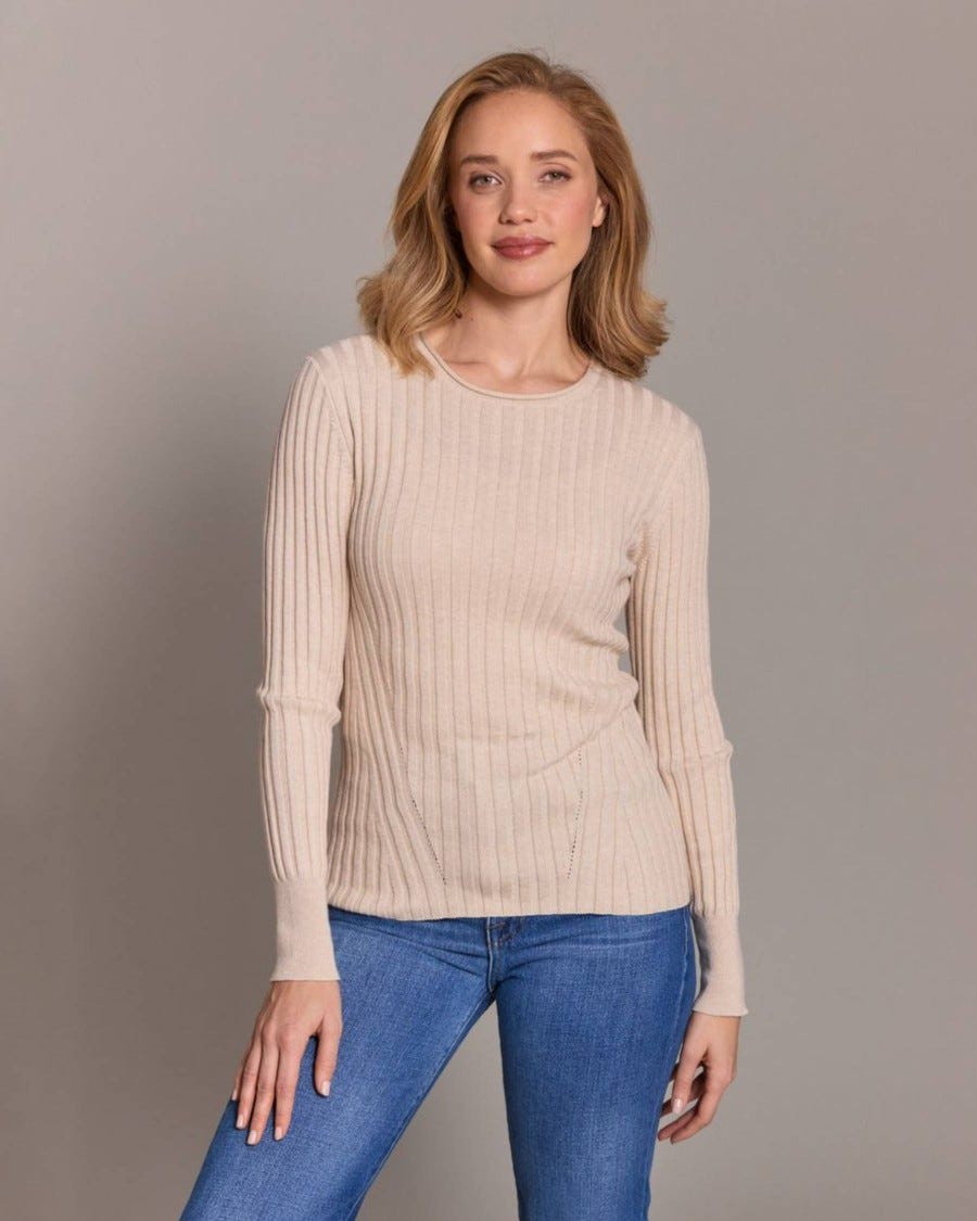 Cotton Cashmere Blair Rib Crew Neck
