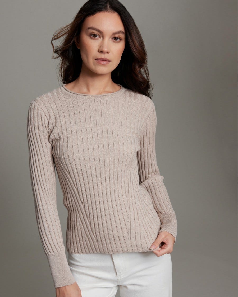 Cotton Cashmere Blair Rib Crew