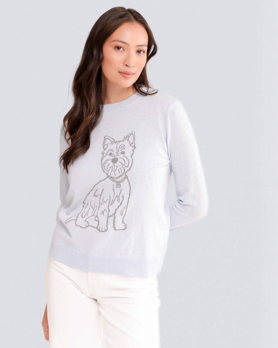 Women's Cotton Cashmere Koa Westie Pullover Sweater