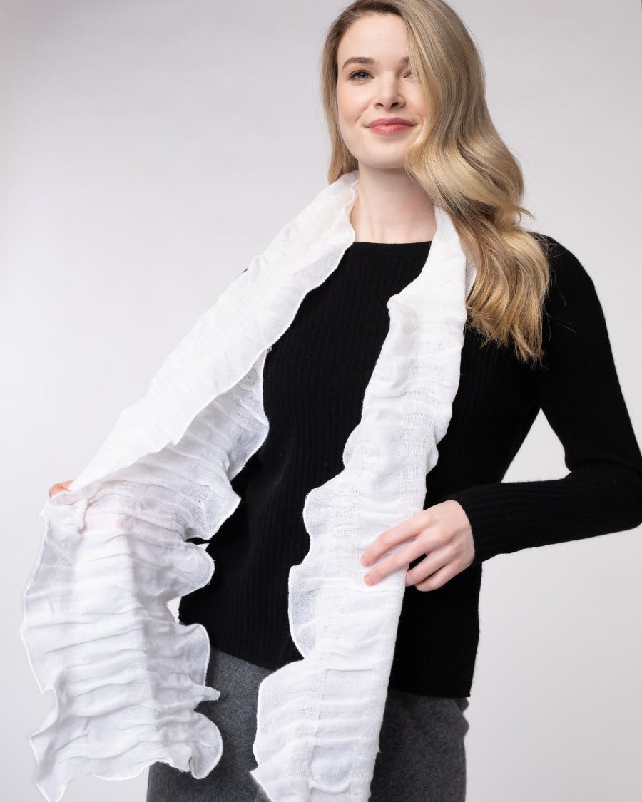 Merino Ruched Scarf