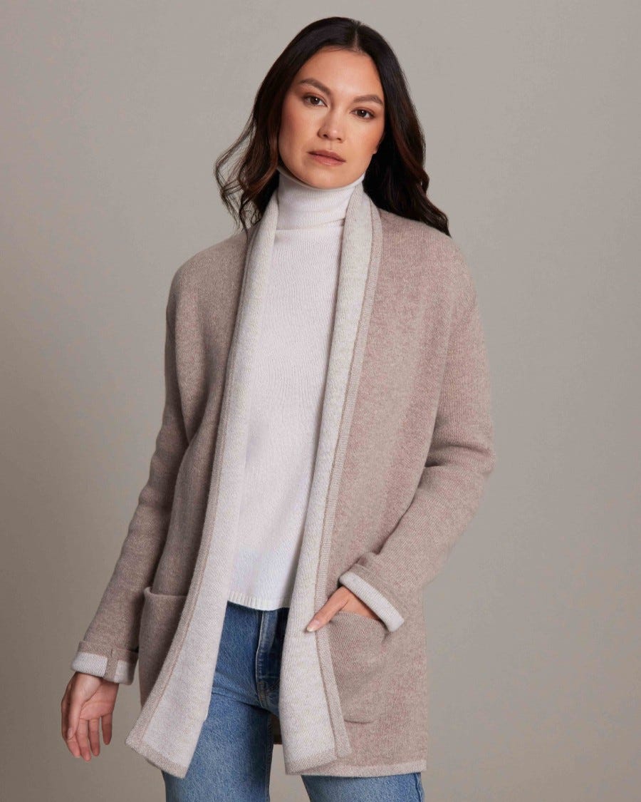 100% Merino Reversible Shawl Jacket