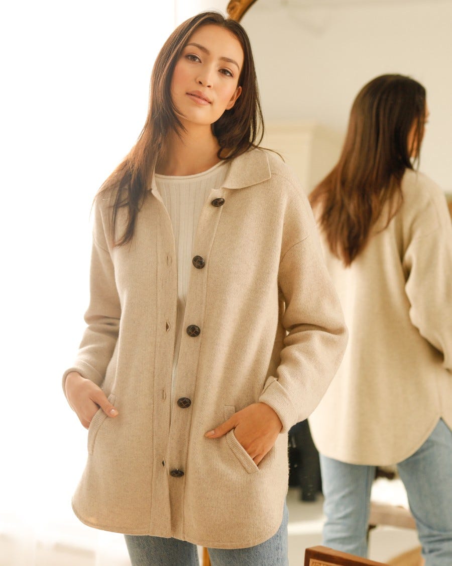 Image of Merino Willow Button Shacket