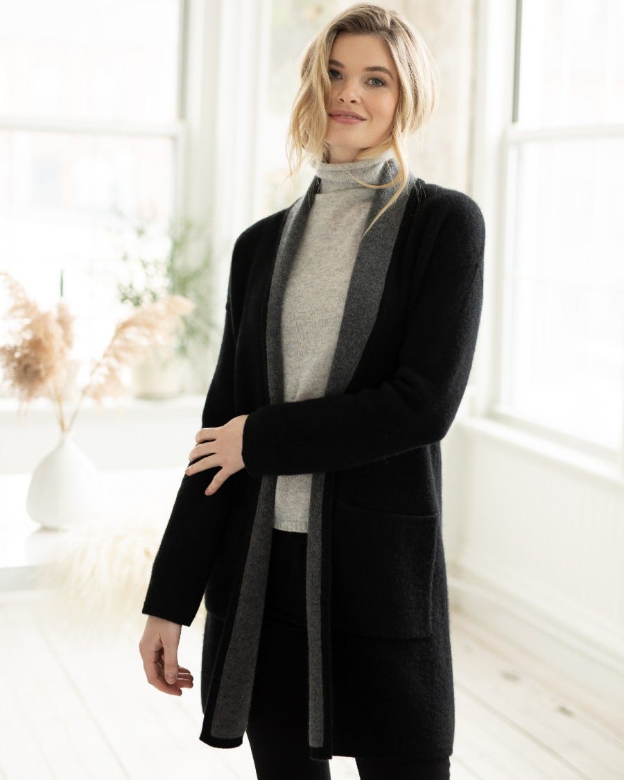 Cashmere LUXE  Reversible Travel Coat