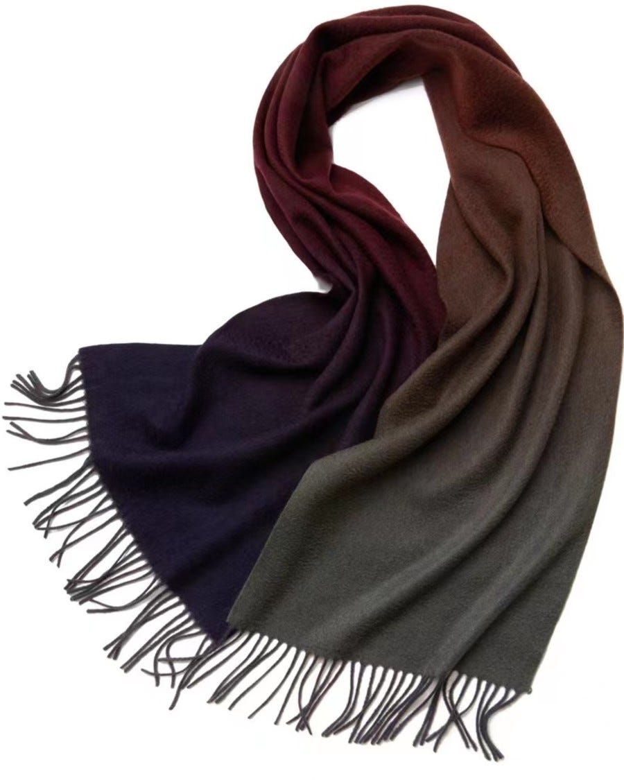 Cashmere Tricolor Woven Scarf