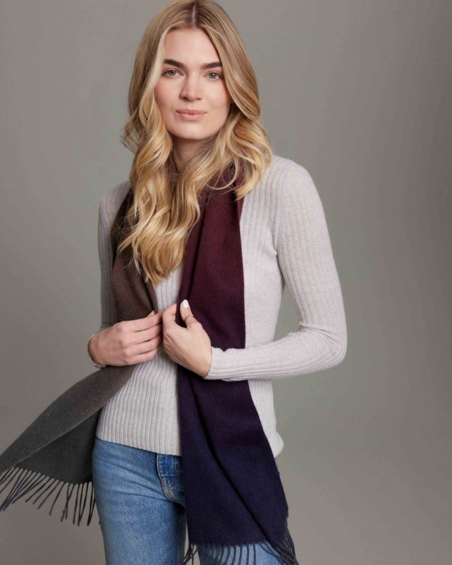 Cashmere Tricolor Woven Scarf