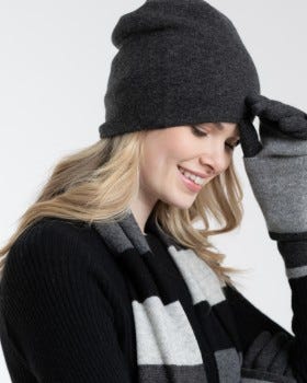 Cashmere Tubular Reversible Hat