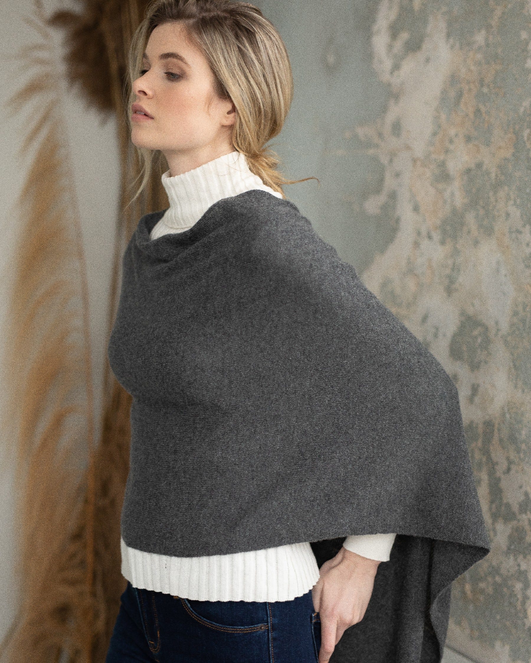 100% Cashmere Dress Topper Poncho: Versatile Luxury 100% Cashmere Dress Topper Poncho: Versatile Luxury